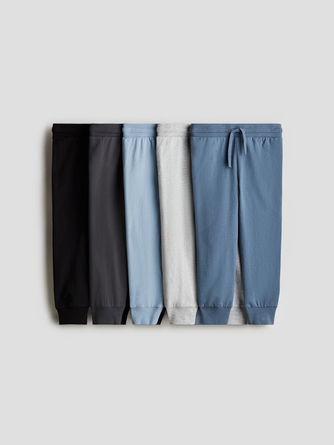 

H&M 5-pack cotton jersey joggers, Blue