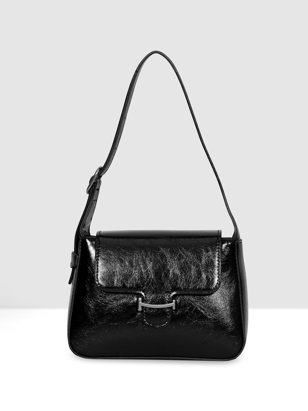 

ESBEDA Women Textured Structured Sling Bag, Black