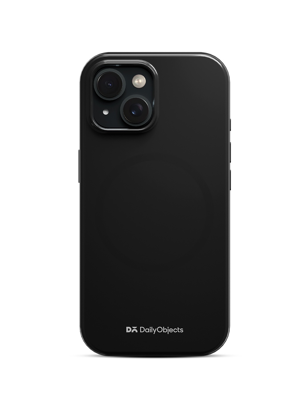 

DailyObjects Solid Enamel Bumper MagSafe iPhone 14 Plus Back Case, Black