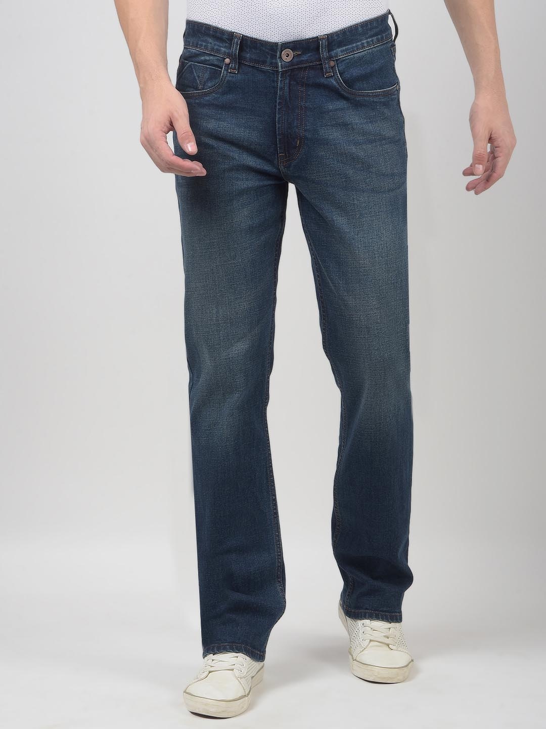 

Numero Uno Men Regular Fit Light Fade Stretchable Jeans, Blue