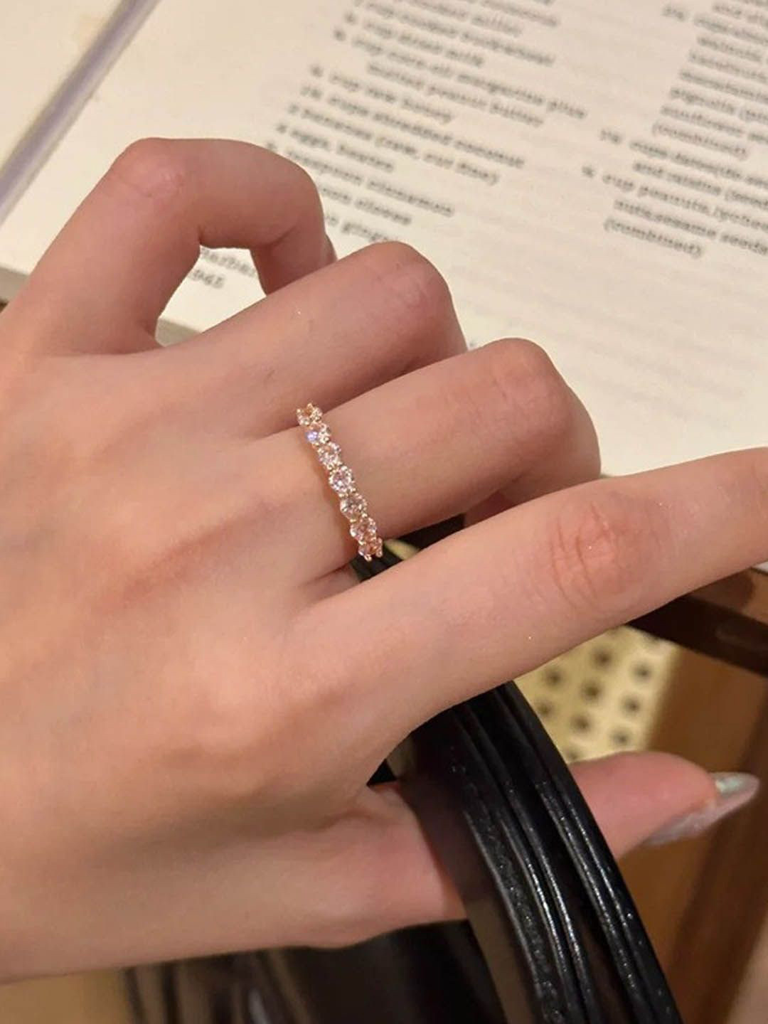 

StyleCast Elegant Gold-Toned Artificial Stones-Studded Finger Ring