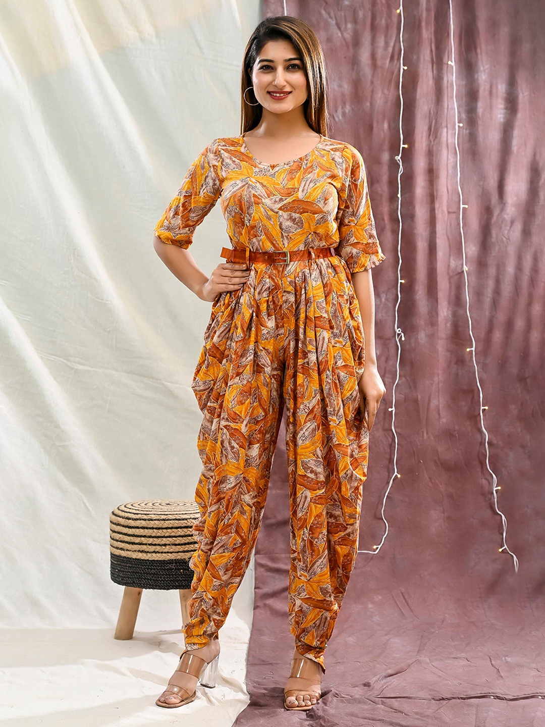 

Rashmi Shree Creation Women Printed Basic Jumpsuit, Yellow