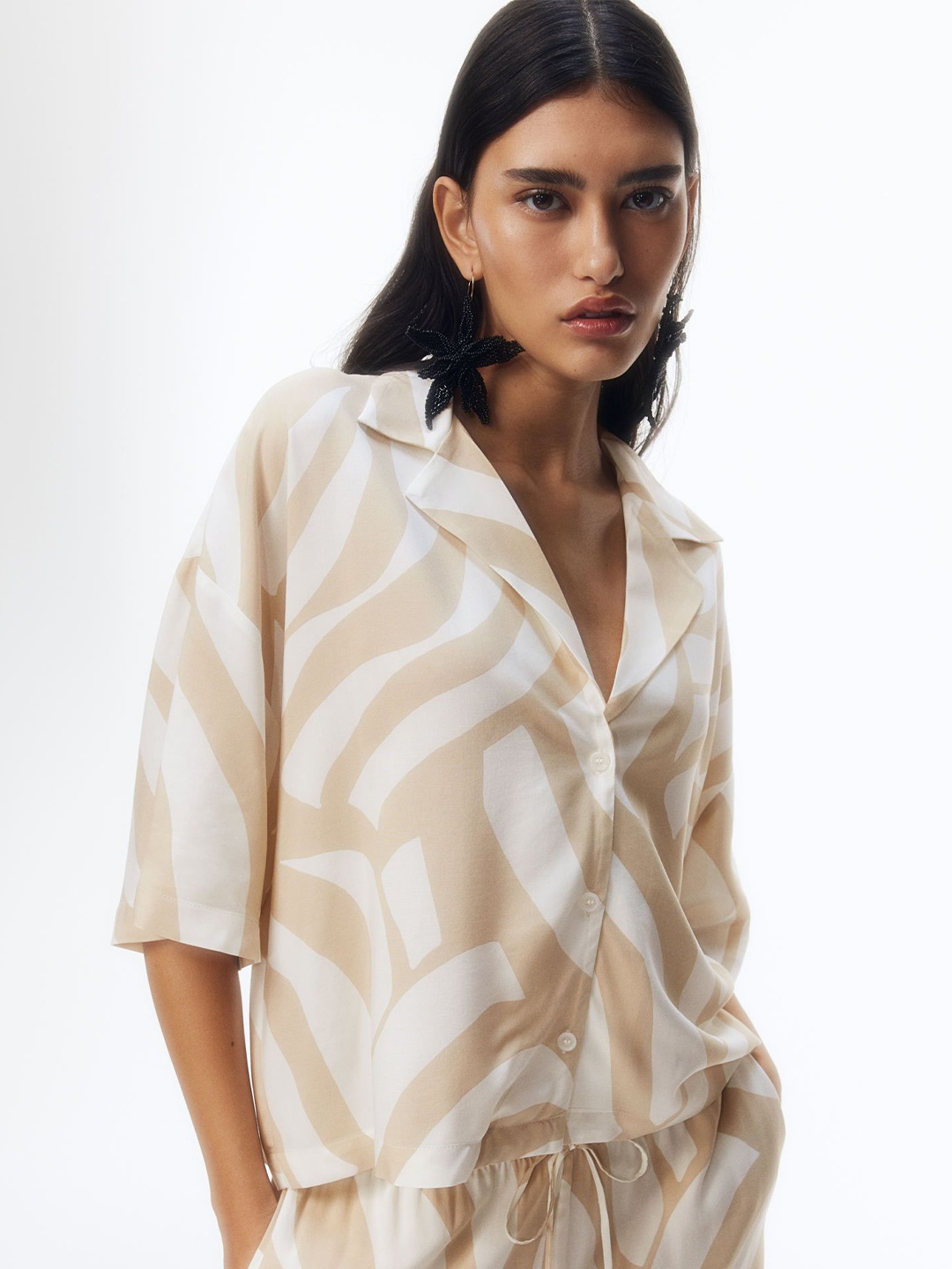 

H&M Resort Shirt, Beige