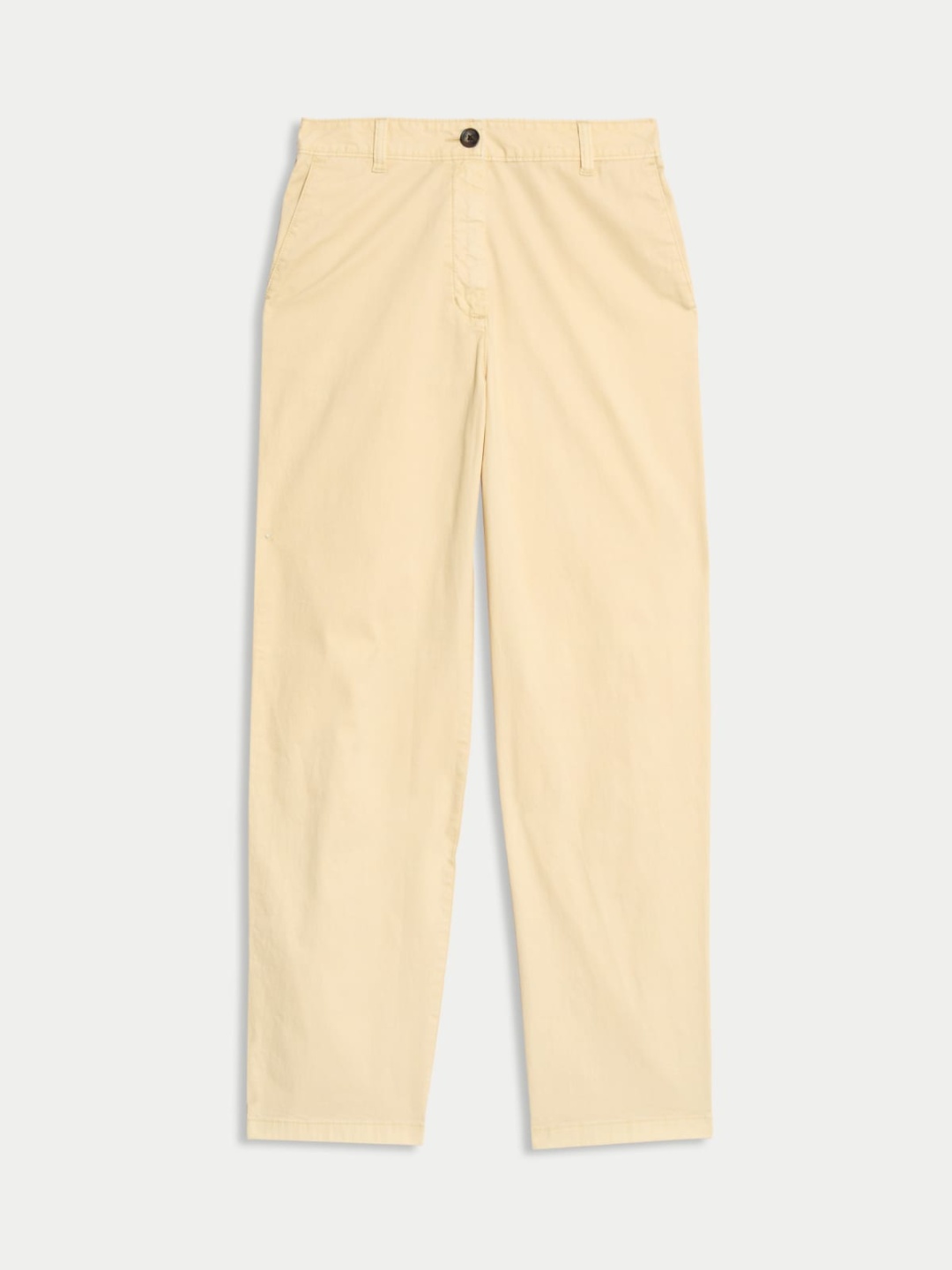 

Marks & Spencer Women Straight Fit High-Rise Trousers, Yellow