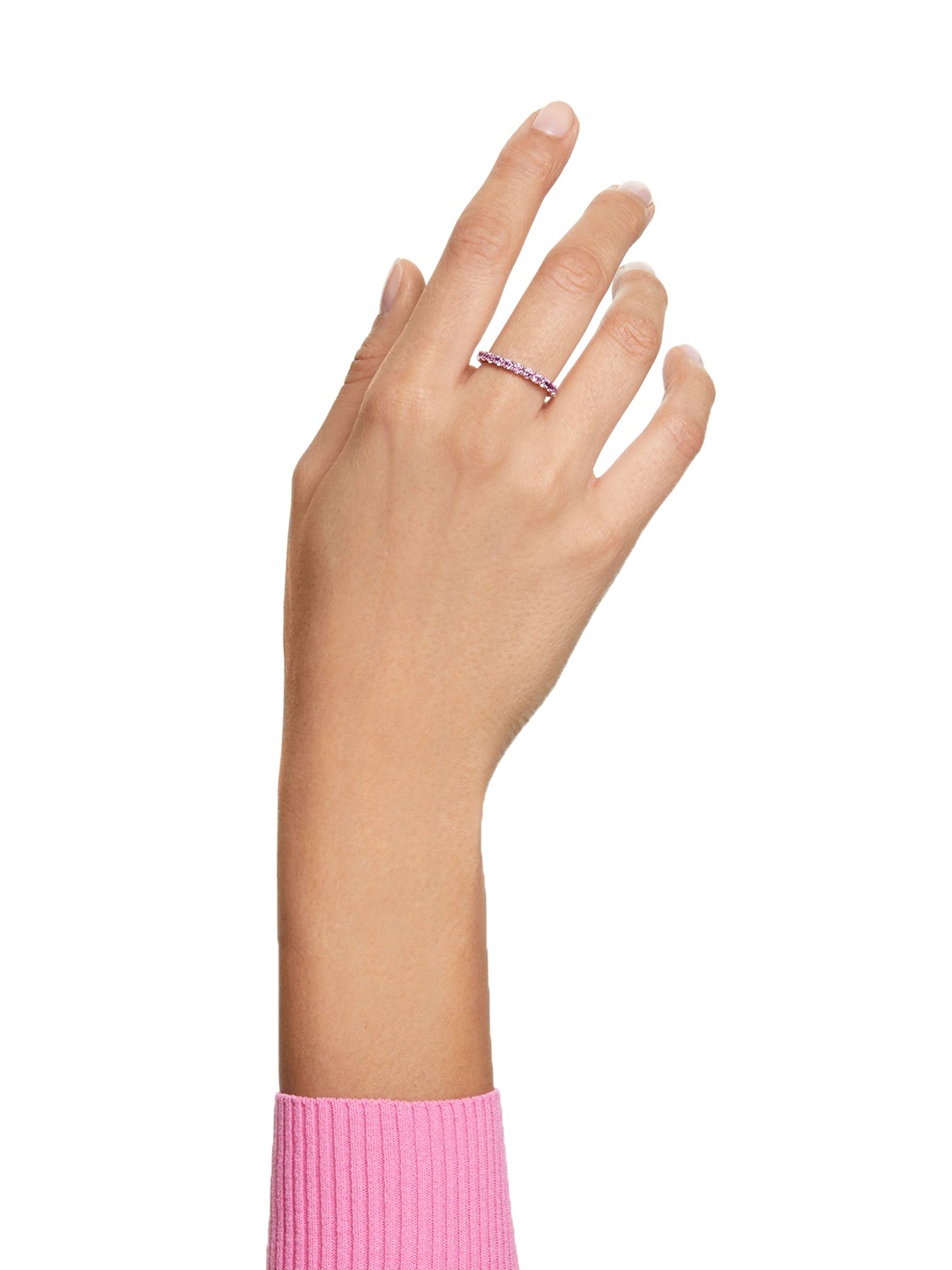

SWAROVSKI MATRIX Rhodium-Plated Crystal Studded Finger Ring, Silver