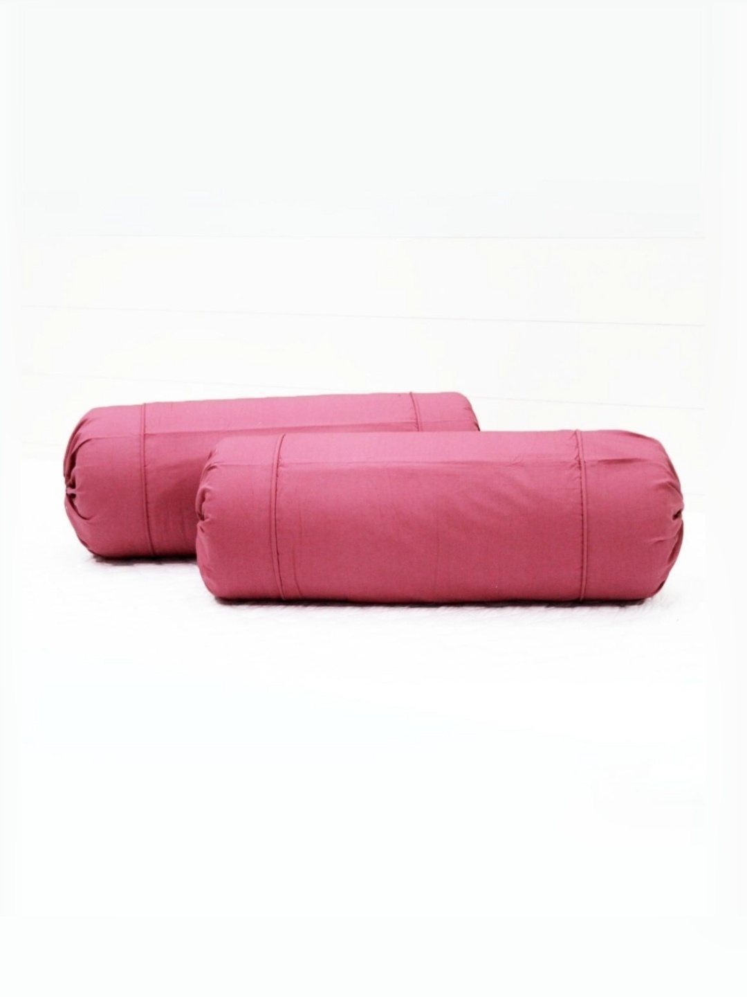 

Aurave Magenta 2 Pieces Cotton 210 TC Bolster Covers