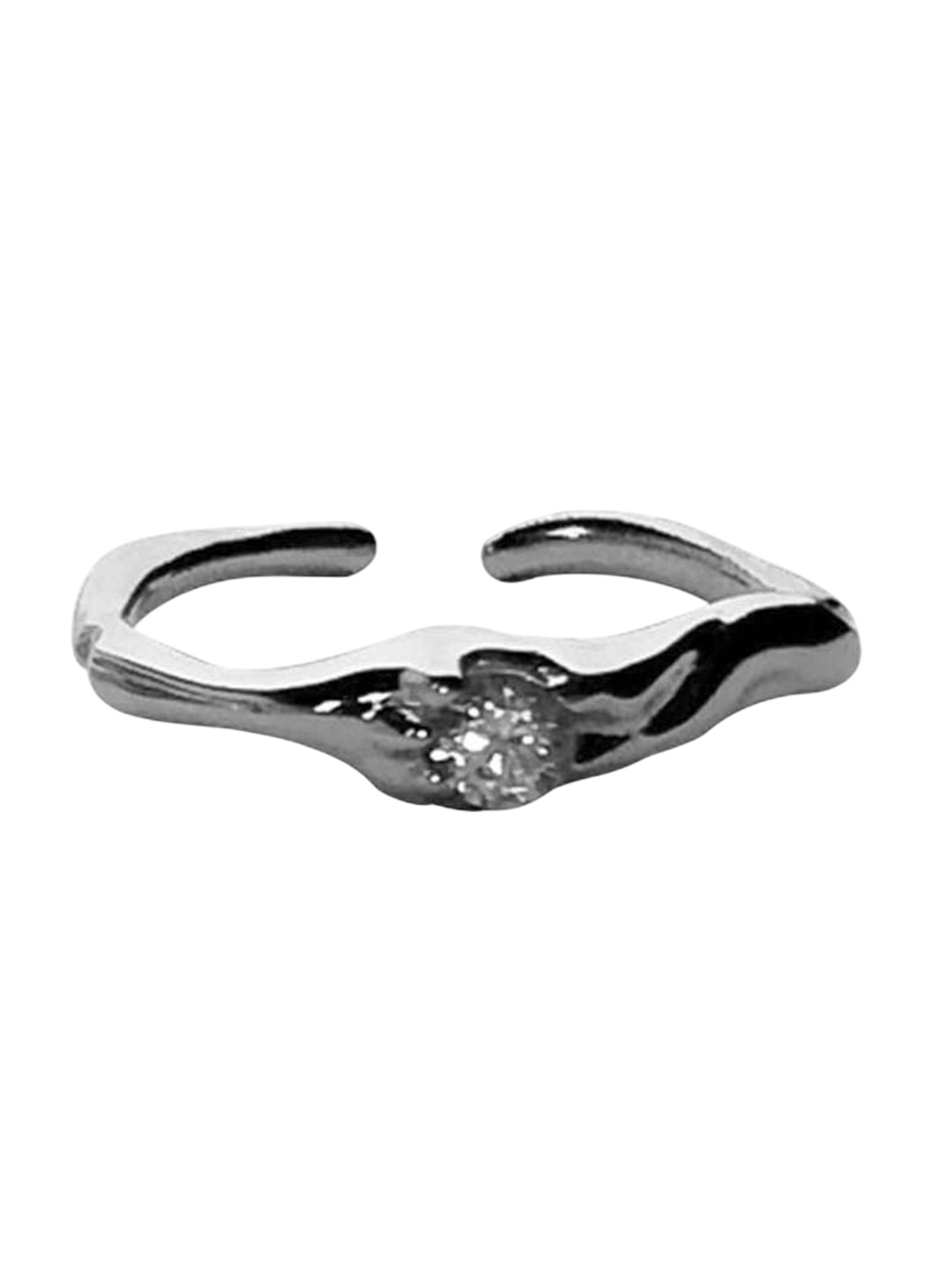 

StyleCast Elegant Silver-Toned Artificial Stones Studded Circular Shaped Finger Ring