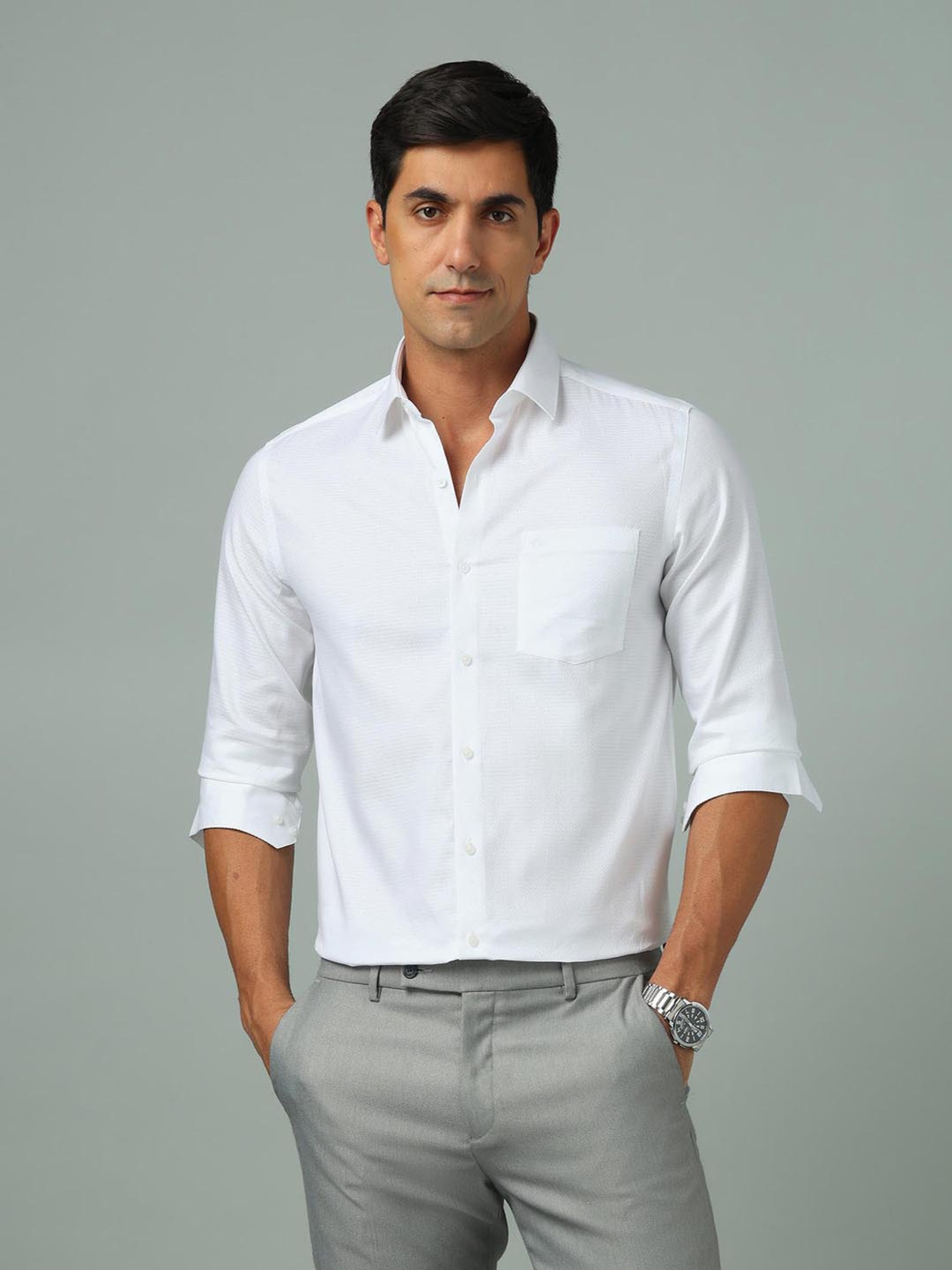 

Arrow Iconic Manhattan Slim Fit Solid Shirt, White
