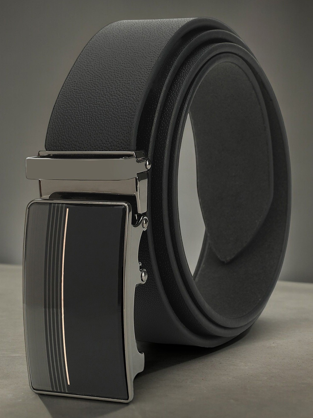 

Provogue Men Textured Leather Formal Belt, Black