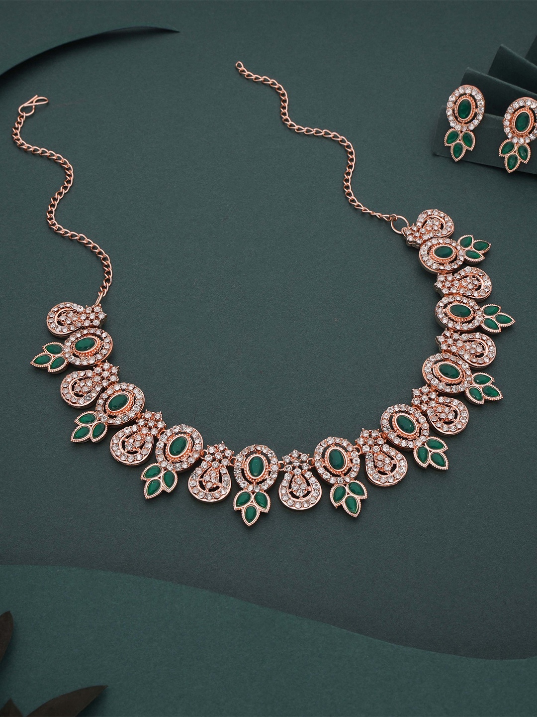 

Lyriss Gold-Plated American Diamond-Studded Jewellery Set