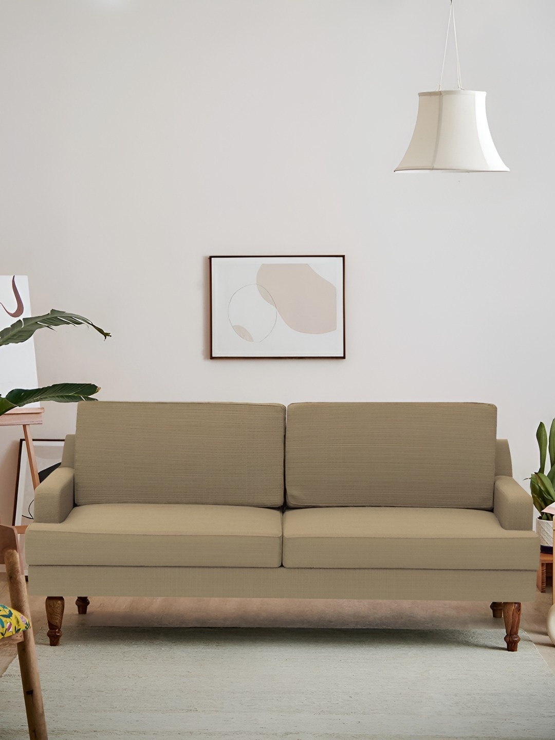 

Chumbak Beige Nawab Couch 3 Seater Inflatable Sofa & Bed