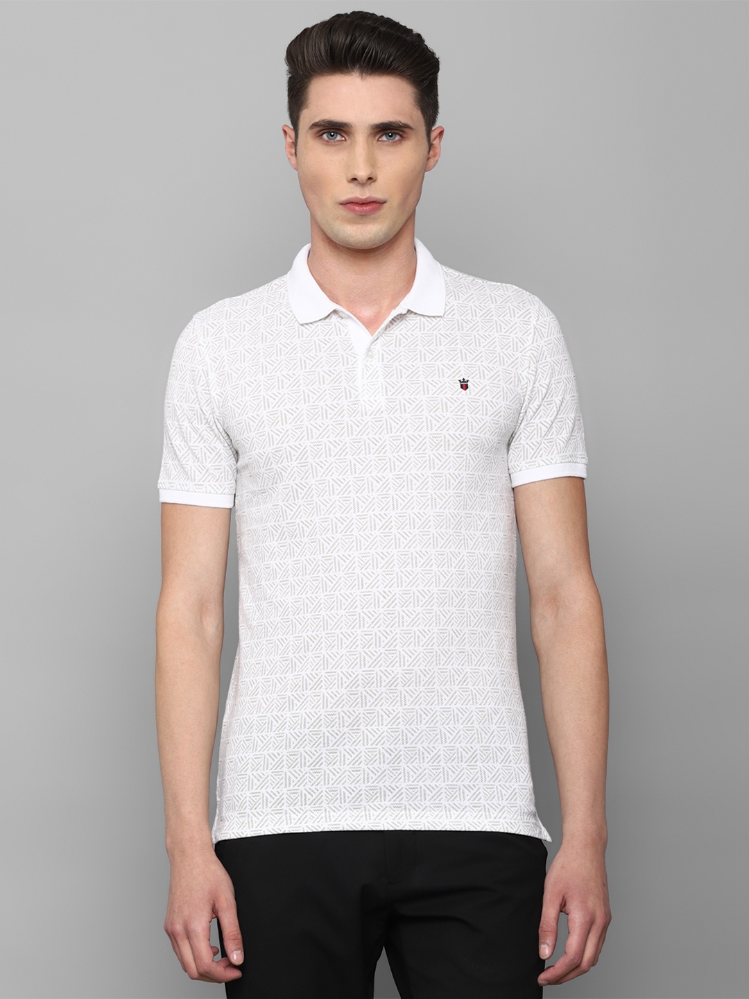 

Louis Philippe Sport Men Printed Polo Collar Slim Fit T-shirt, White