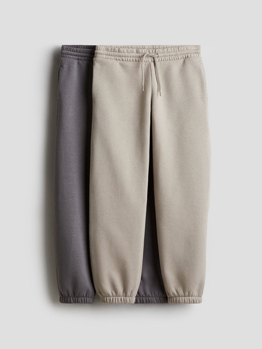

H&M 2-Pack Sweatshirt Joggers, Beige