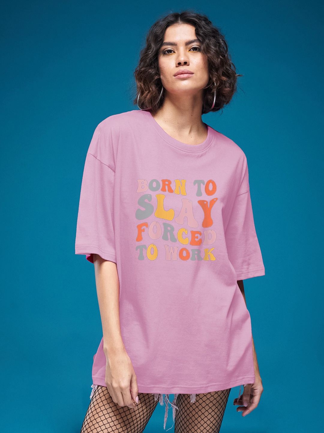 

SMARTEES Women Printed Applique T-shirt, Pink
