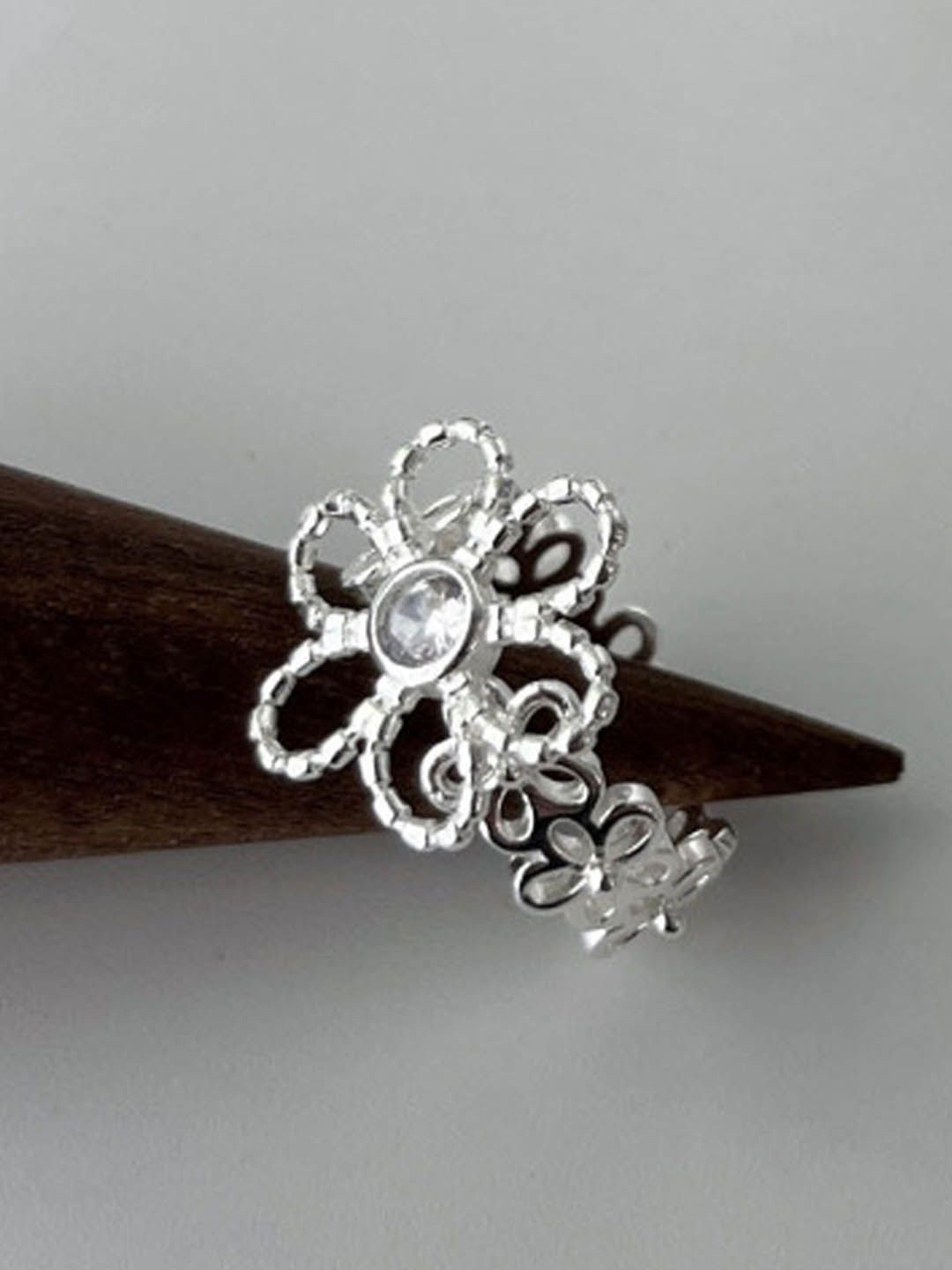 

StyleCast Silver-Plated Adjustable Finger Ring
