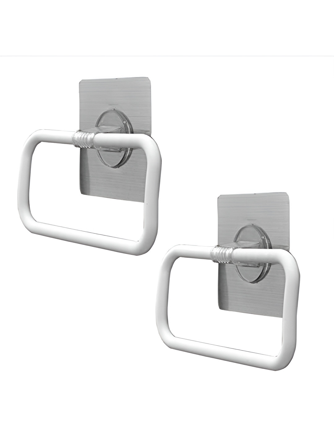 

HOKIPO White 2 piece Solid Plastic Towel Holder