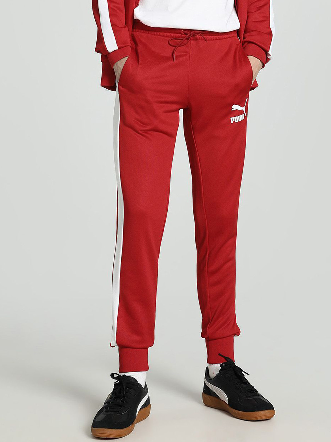 

Puma Men Iconic T7 Slim Fit Track Pants, Red