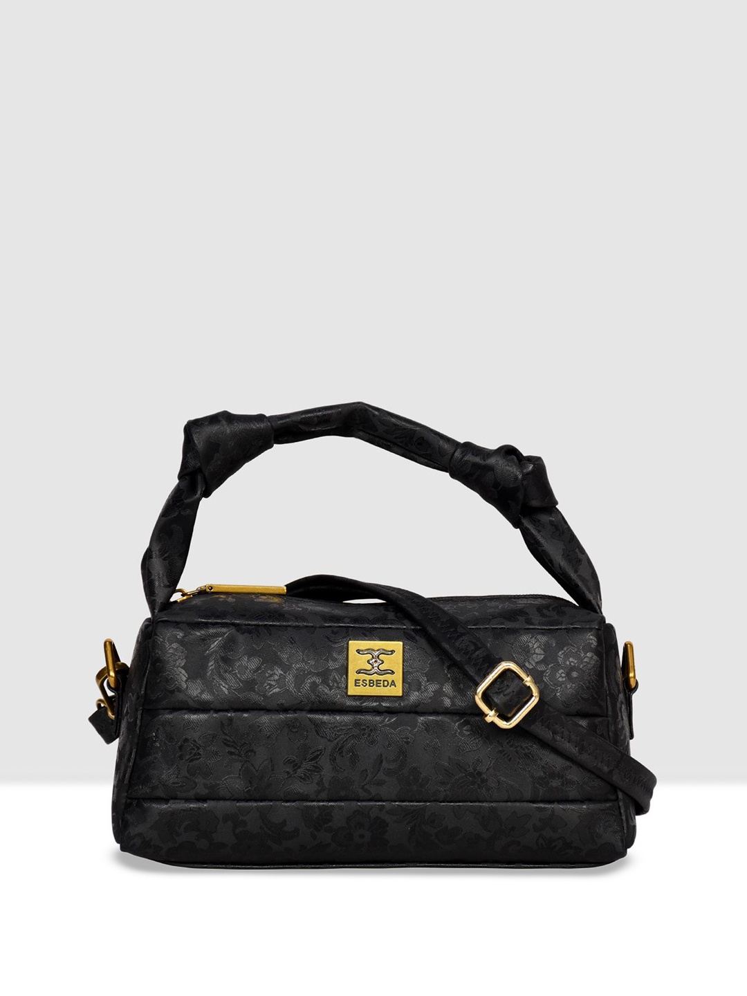 

ESBEDA Women Floral Printed Structured Handheld Bag, Black