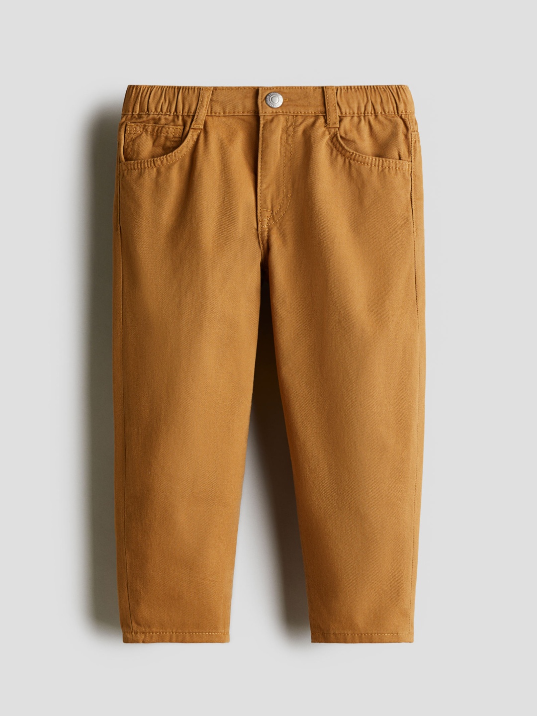 

H&M Loose Fit Twill Trousers, Yellow