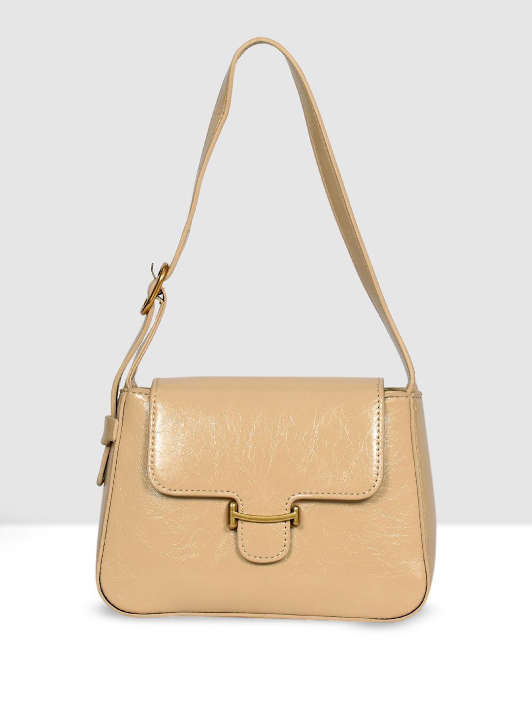 

ESBEDA Women Textured Structured Sling Bag, Beige