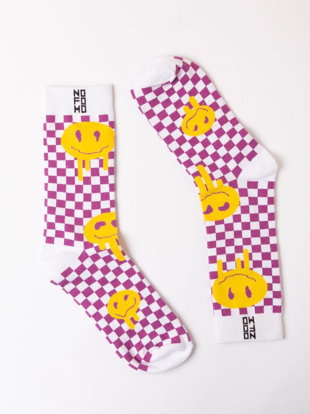 

NoFoMo Patterned Above Ankle Length Socks, Purple