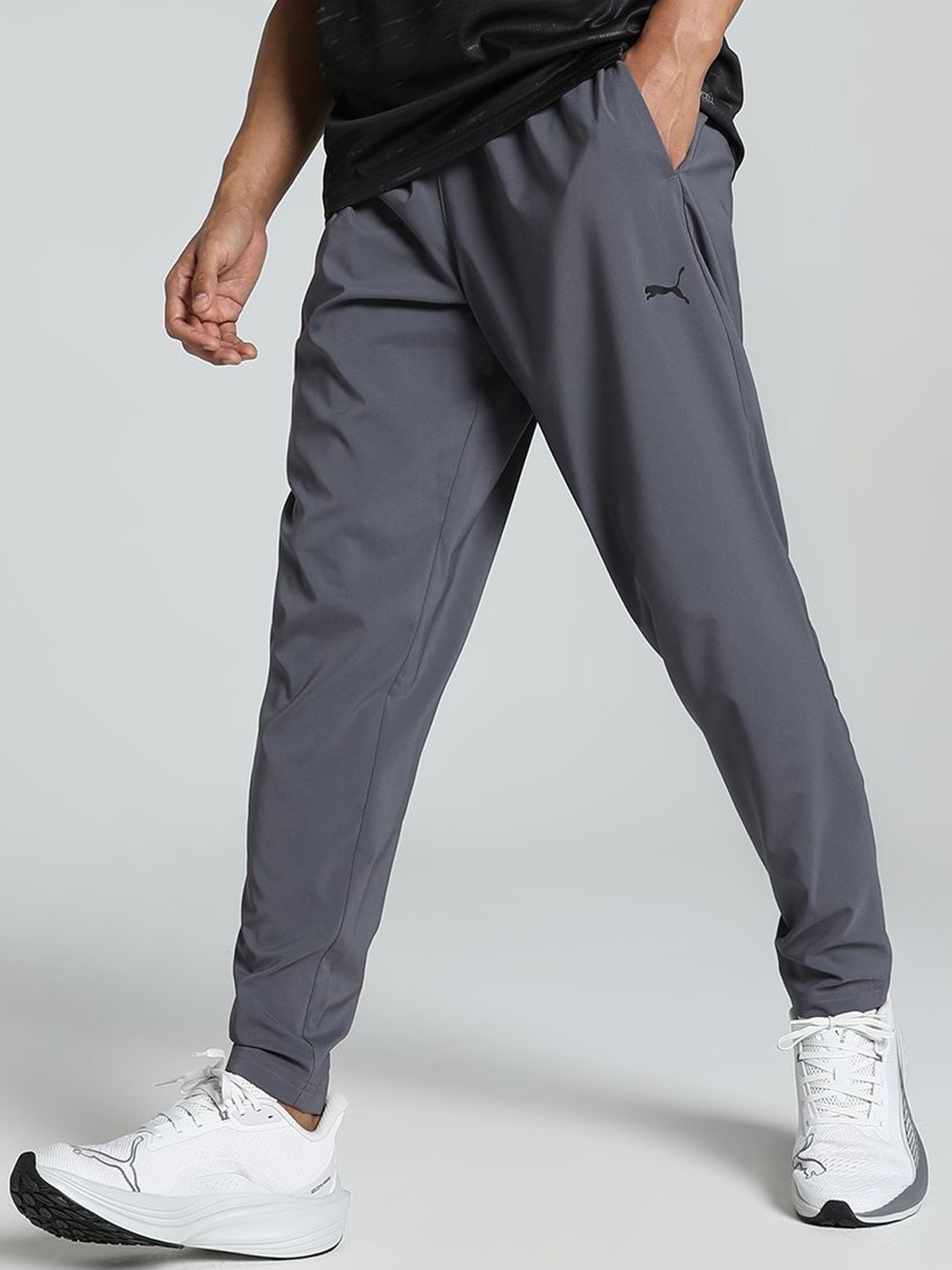 

Puma Men Train All Day Men Mid Rise Tapered Training Pants, Grey