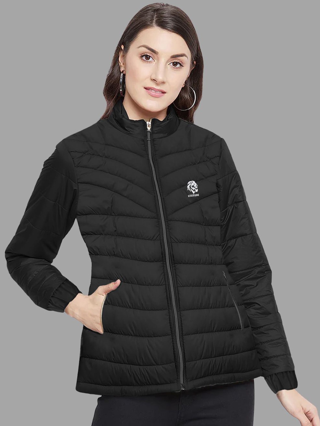 

Leotude Women Windcheater and Water Resistant Outdoor Puffer Jacket, Black