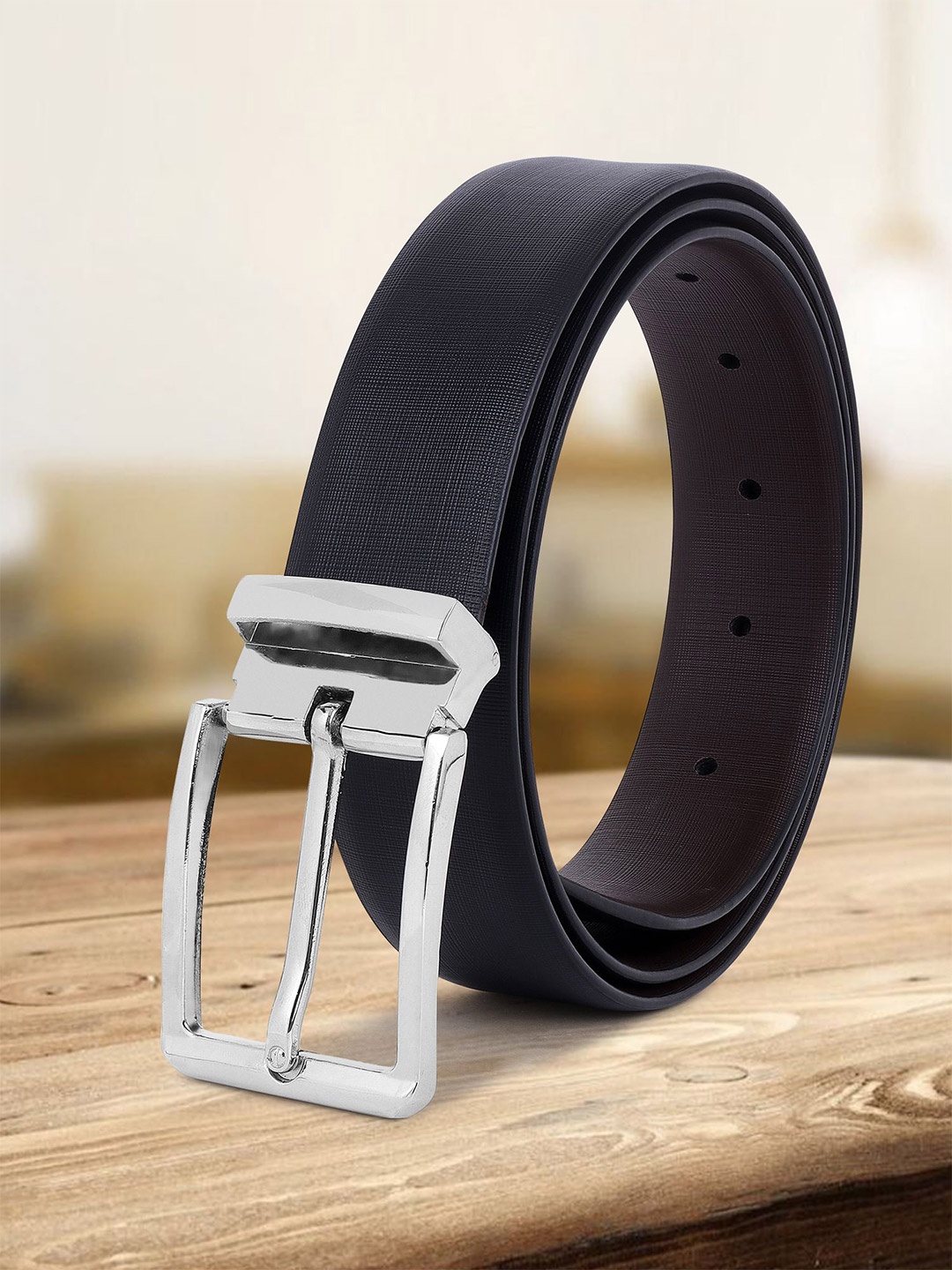 

Provogue Men Textured Reversible Belt, Black