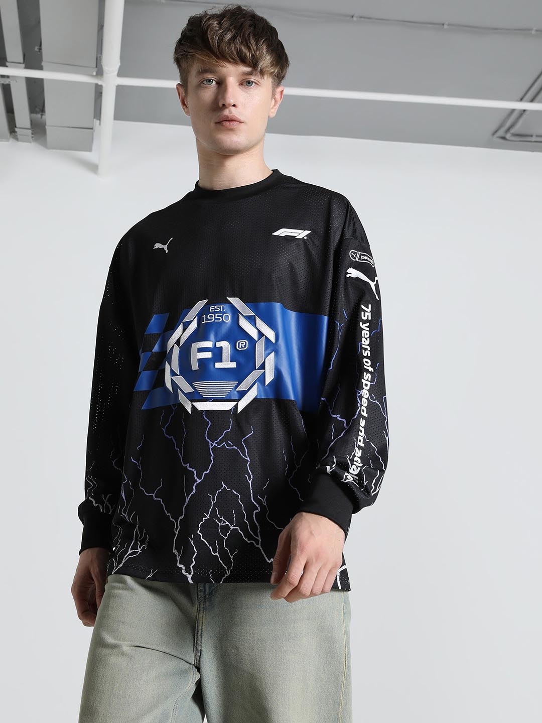 

PUMA Motorsport Men F1 dryCELL Graphic Printed Relaxed Fit Casual T-shirt, Black