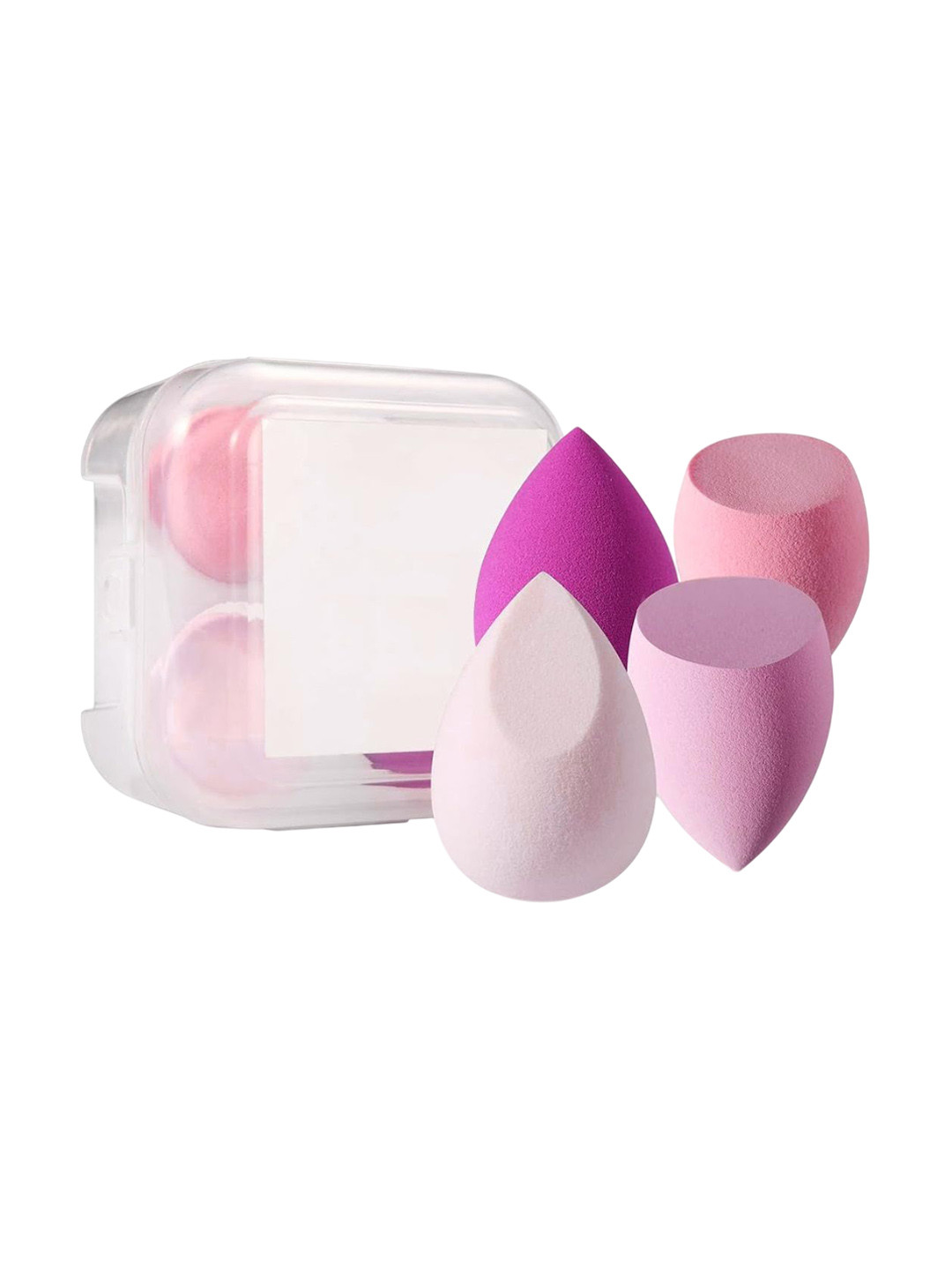 

Facejewel Set Of 6 Blender Sponge-Soft Egg Shaped Blending Puff With Finger& Heart Puff, Purple