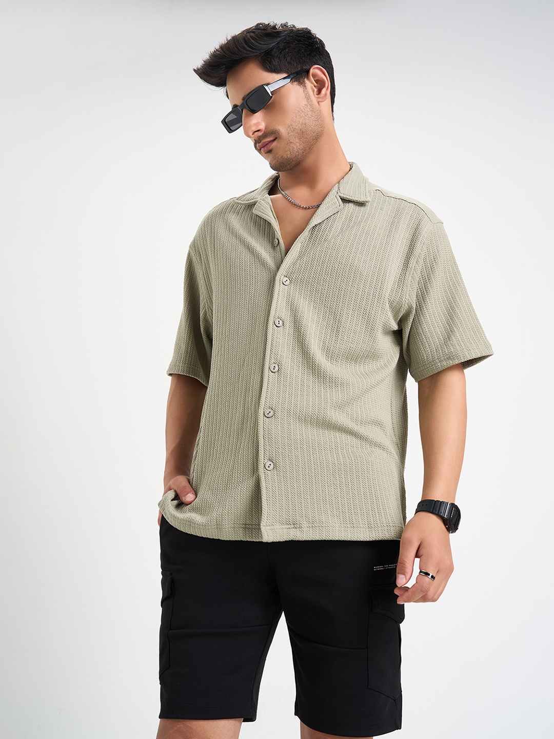 

Street 808 by Pantaloons Men Opaque Casual Shirt, Olive