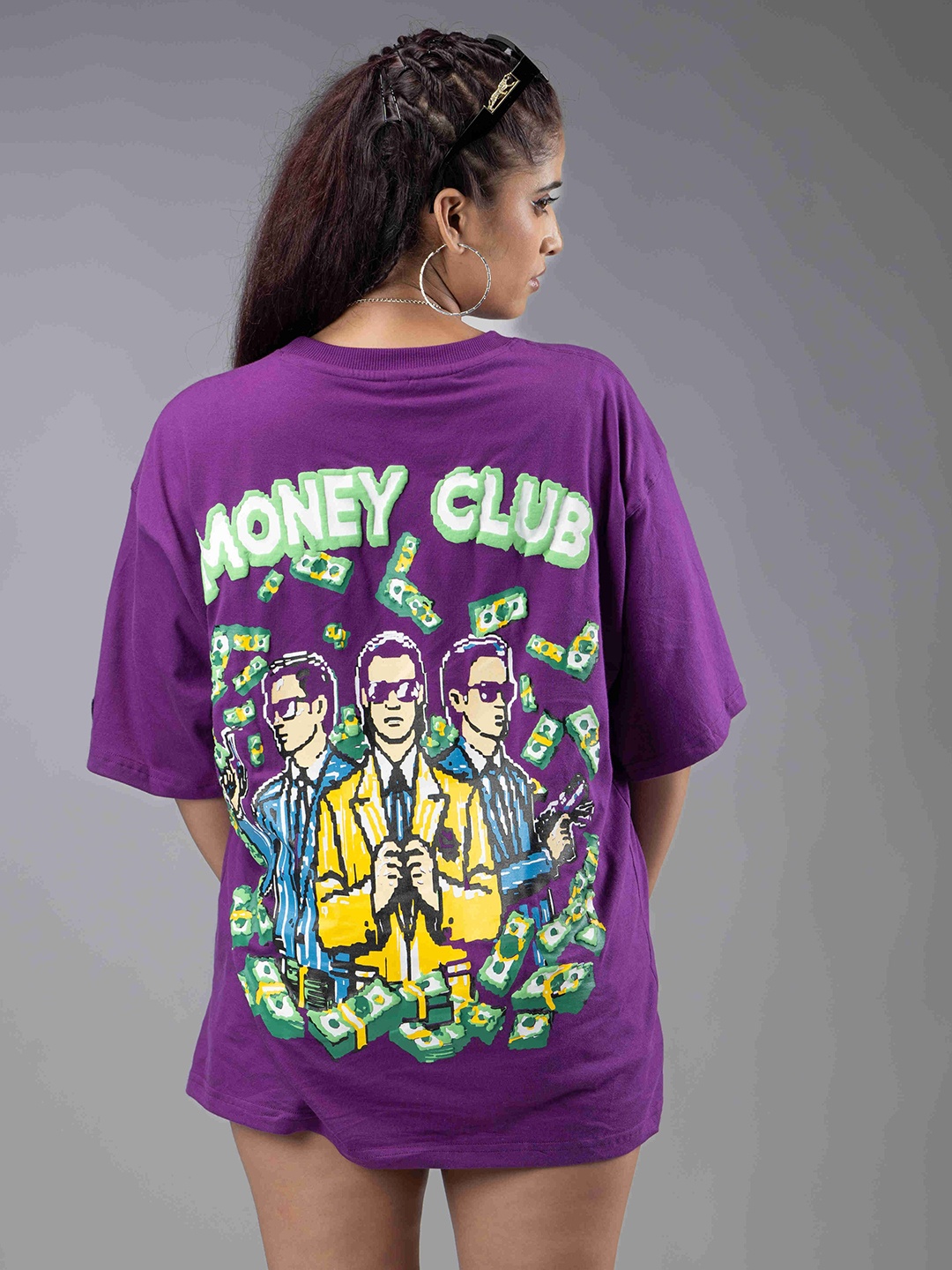 

BAVA STORE Unisex Printed T-shirt, Purple