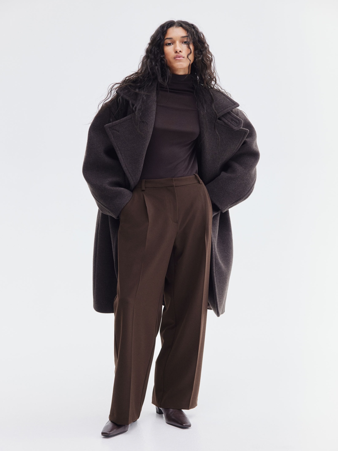 

H&M Tailored Trousers, Brown