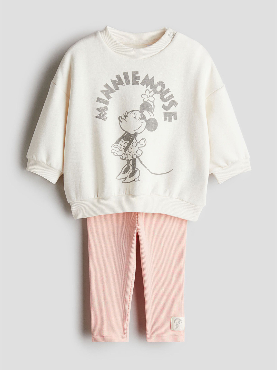 

H&M Girls 2-Piece Sweatshirt And Leggings Set, White