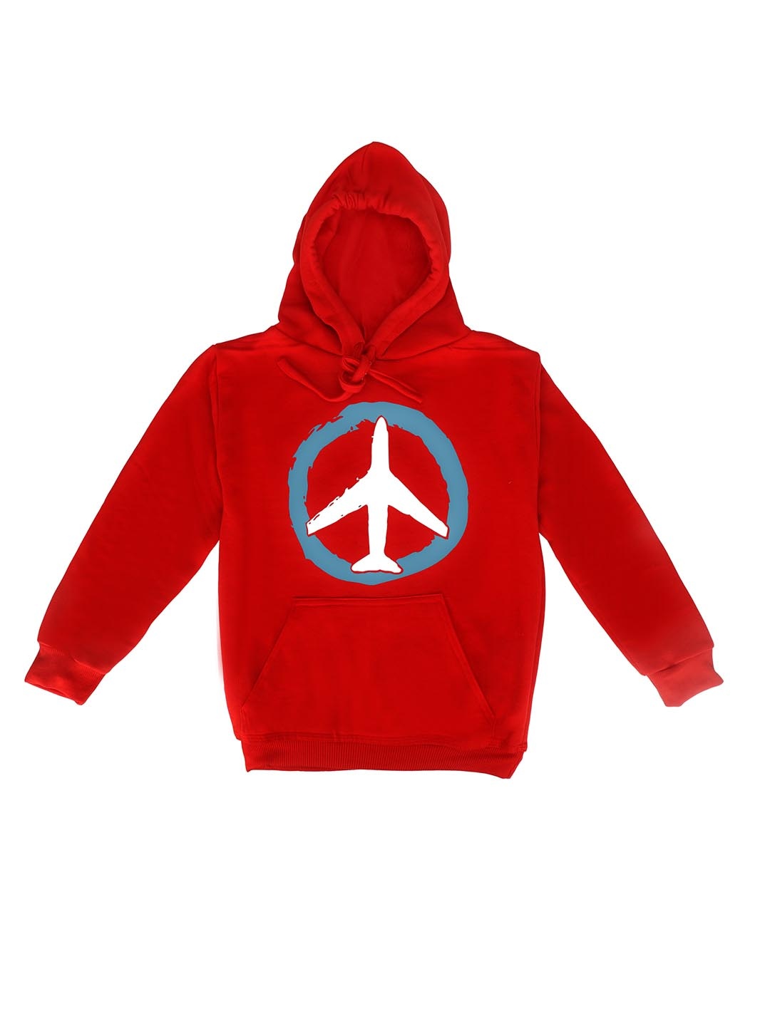 

Fabvio Plus Kids Graphic Printed Hooded Sweatshirt, Red