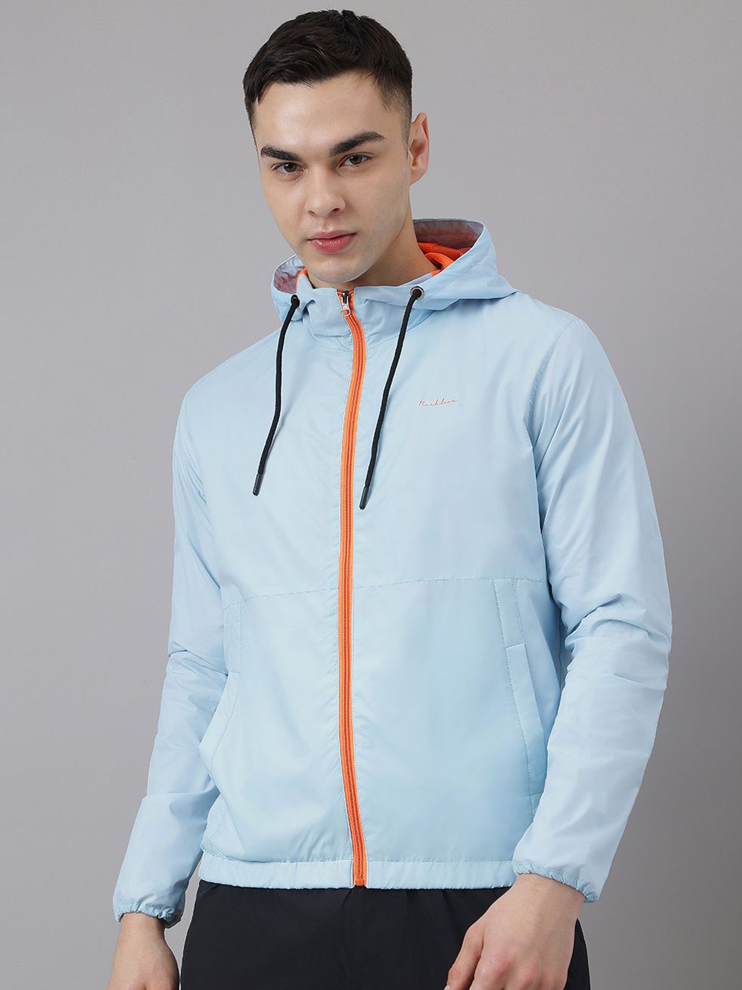 

Richlook Men Geometric Polycotton Windcheater Outdoor Biker Jacket, Blue