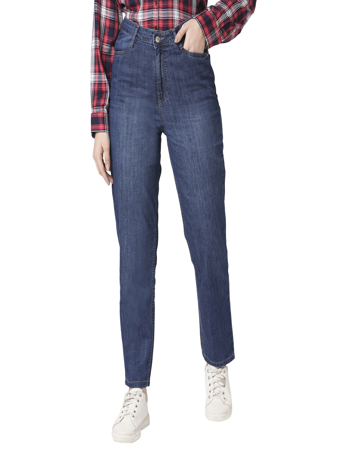 

Kraus Jeans Women High-Rise Light Fade Jeans, Blue