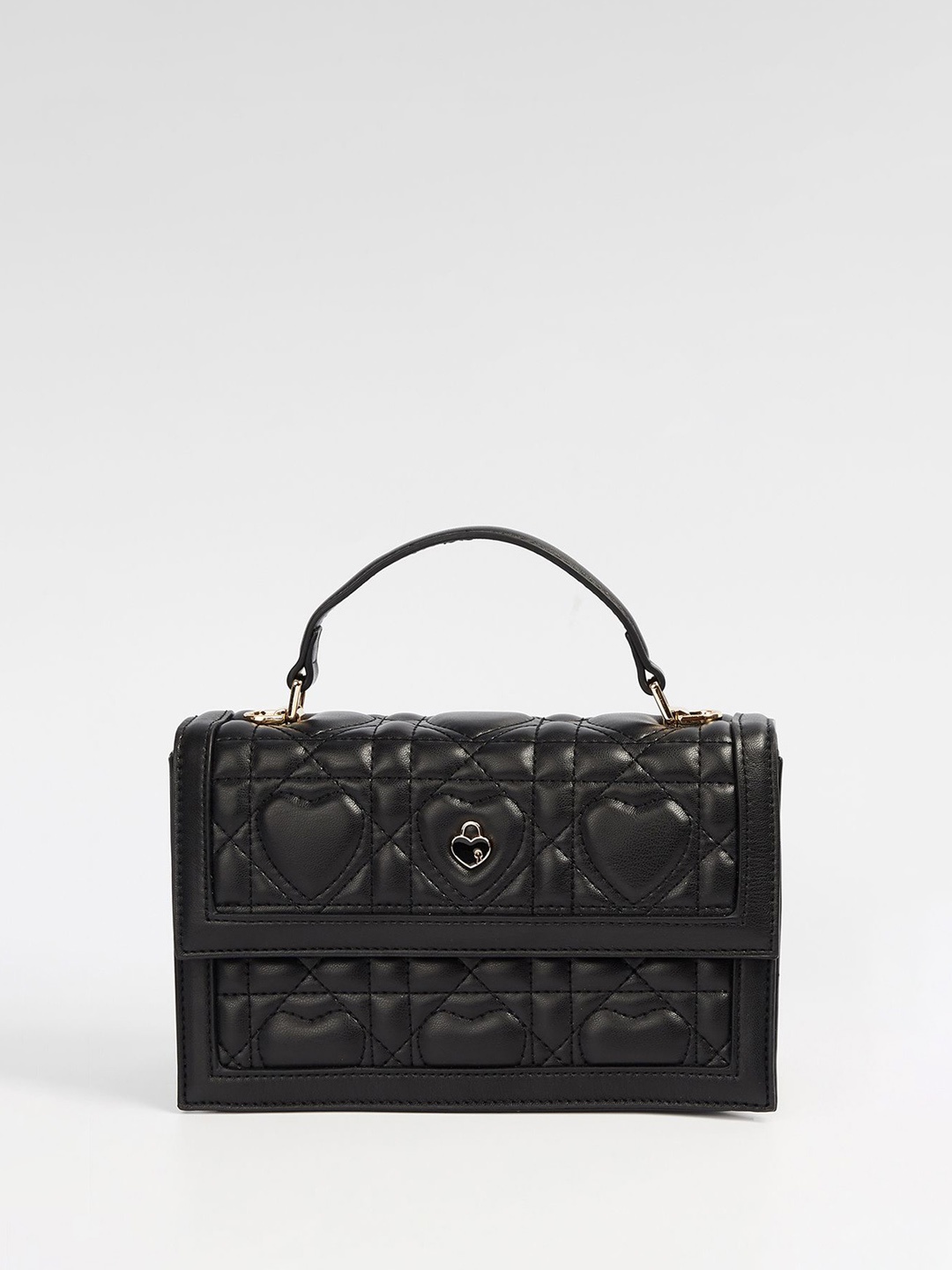 

CODE by Lifestyle Women Solid Structured Handheld Bag, Black
