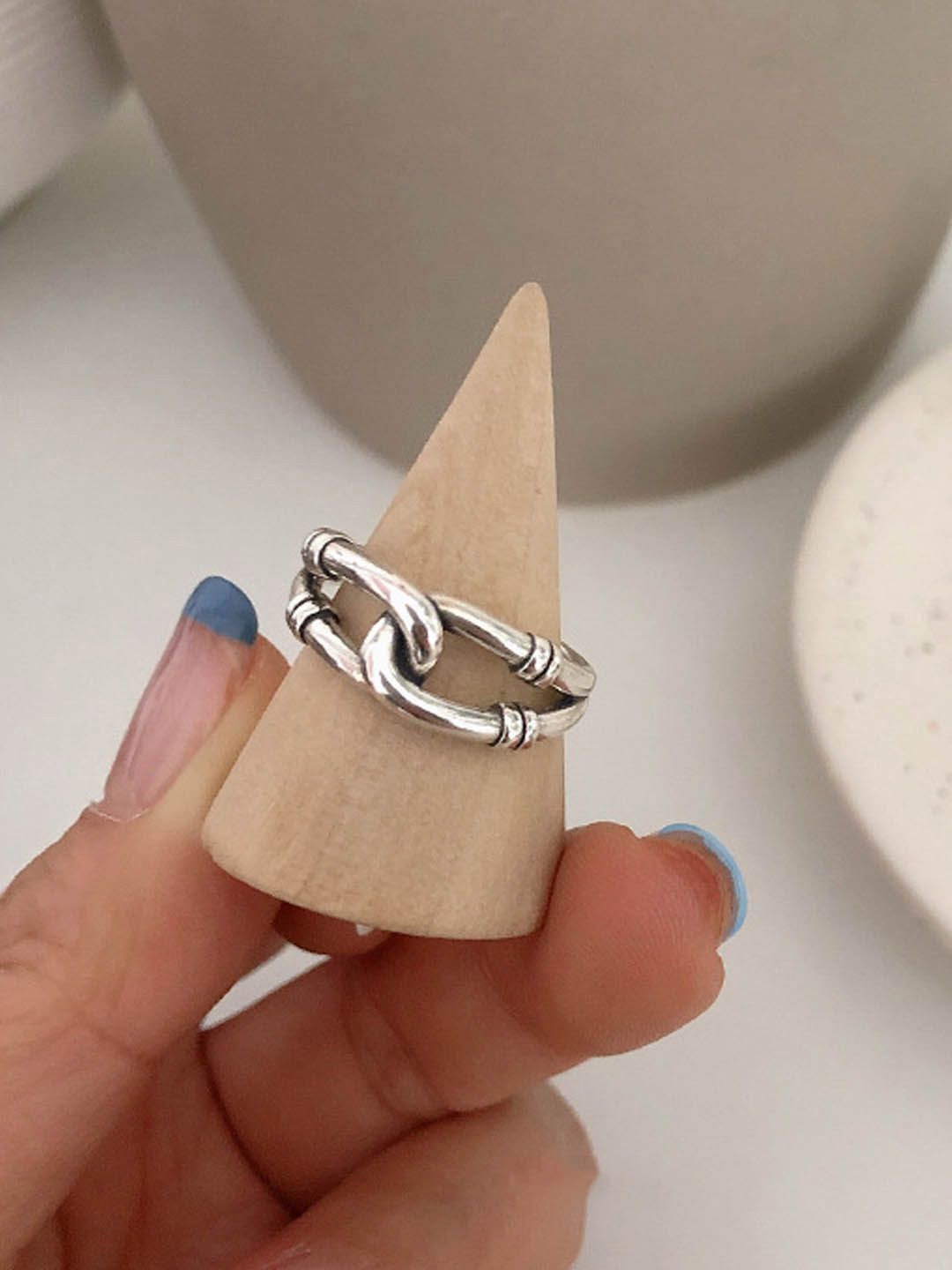 

StyleCast Silver-Plated Intricate Textured Finger Ring