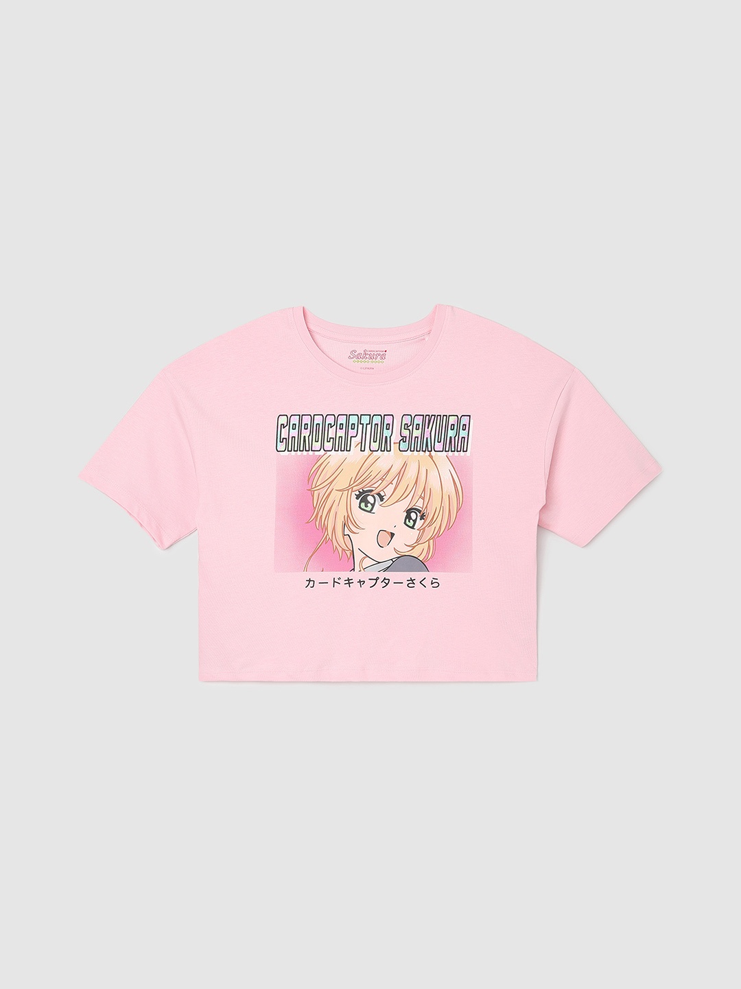 

max Girls Graphic Printed Round Neck Cotton T-shirt, Pink