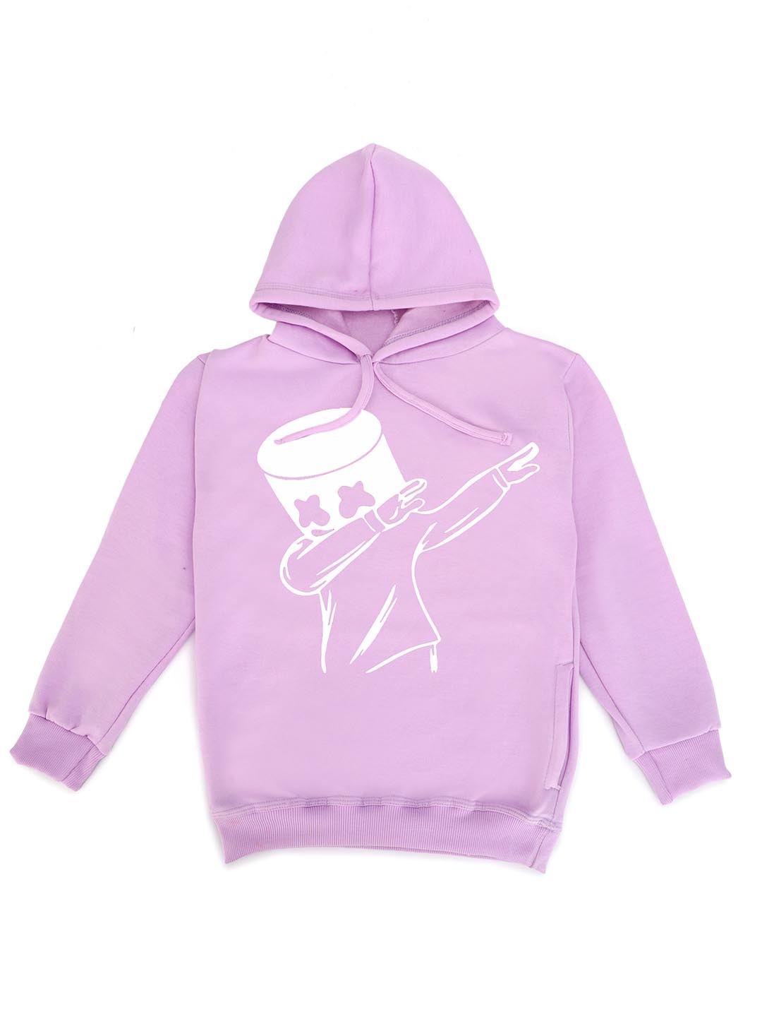 

Fabvio Plus Unisex Kids Printed Hooded Sweatshirt, Lavender