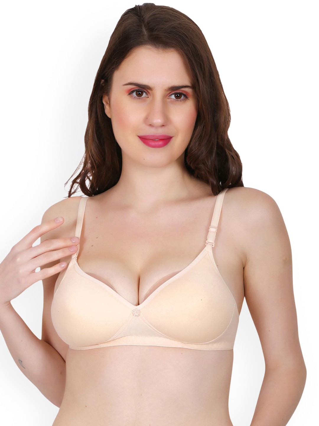 

chia fashions Women Non-Padded Lingerie Set, Beige