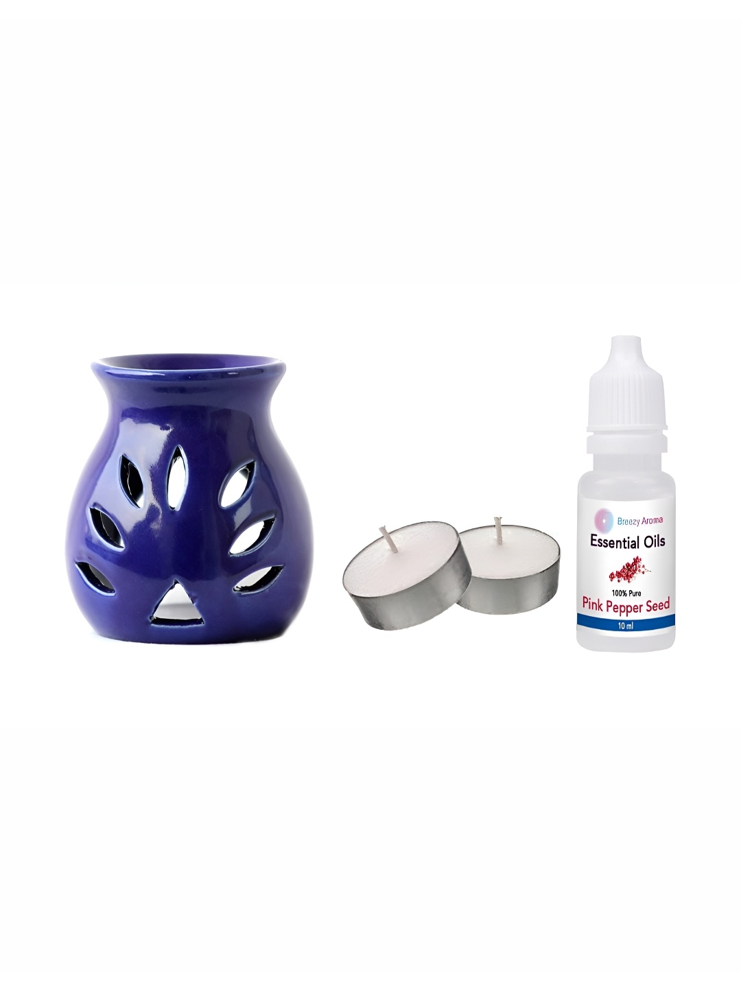 

Jaamso Royals Blue & White Diffuser With Aroma Oil & 2 Tea Light Candles
