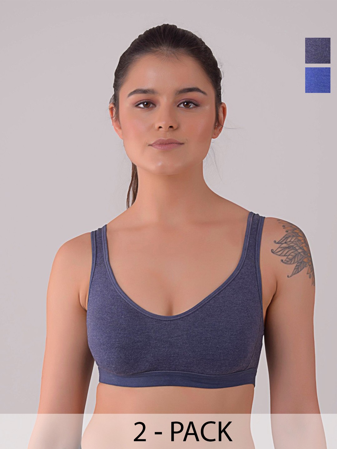 

CKARFE Bra Full Coverage, Navy blue