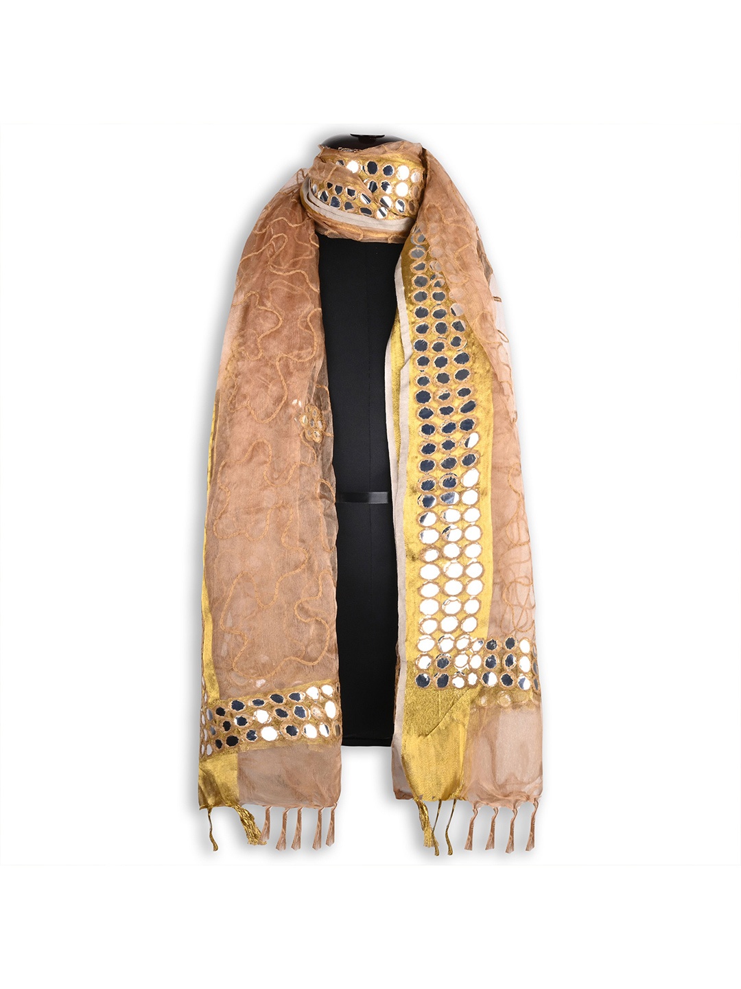 

Wish Karo Embroidered Dupatta, Brown
