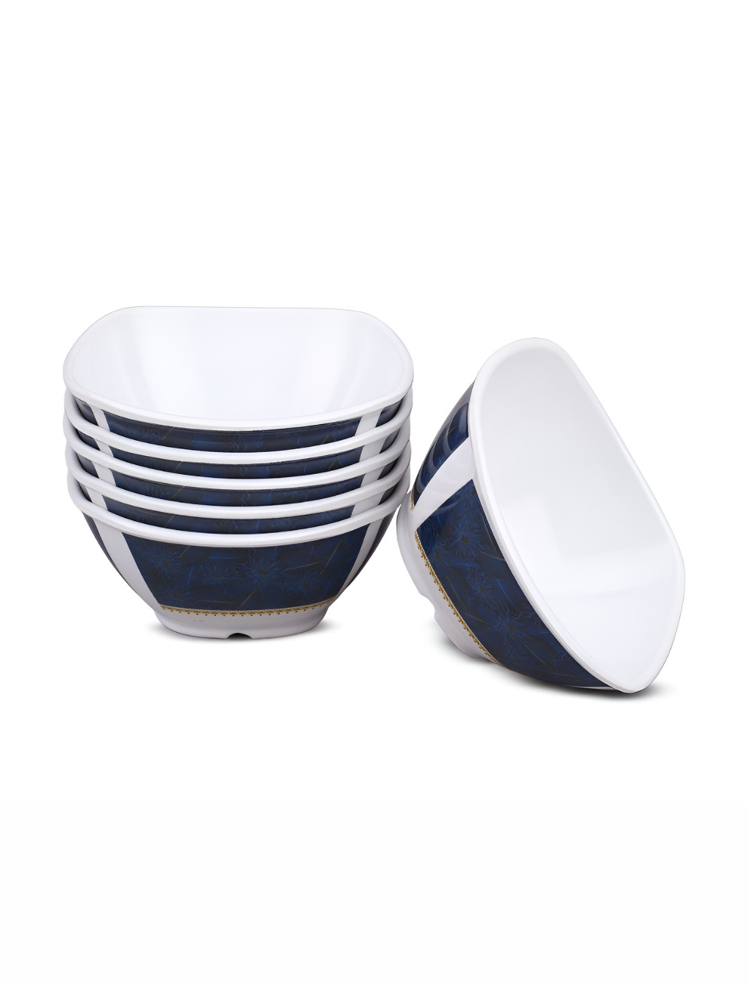 

Bataniya Navy Blue 2025 6 Pieces Melamine Dishwasher Safe Serving Bowl