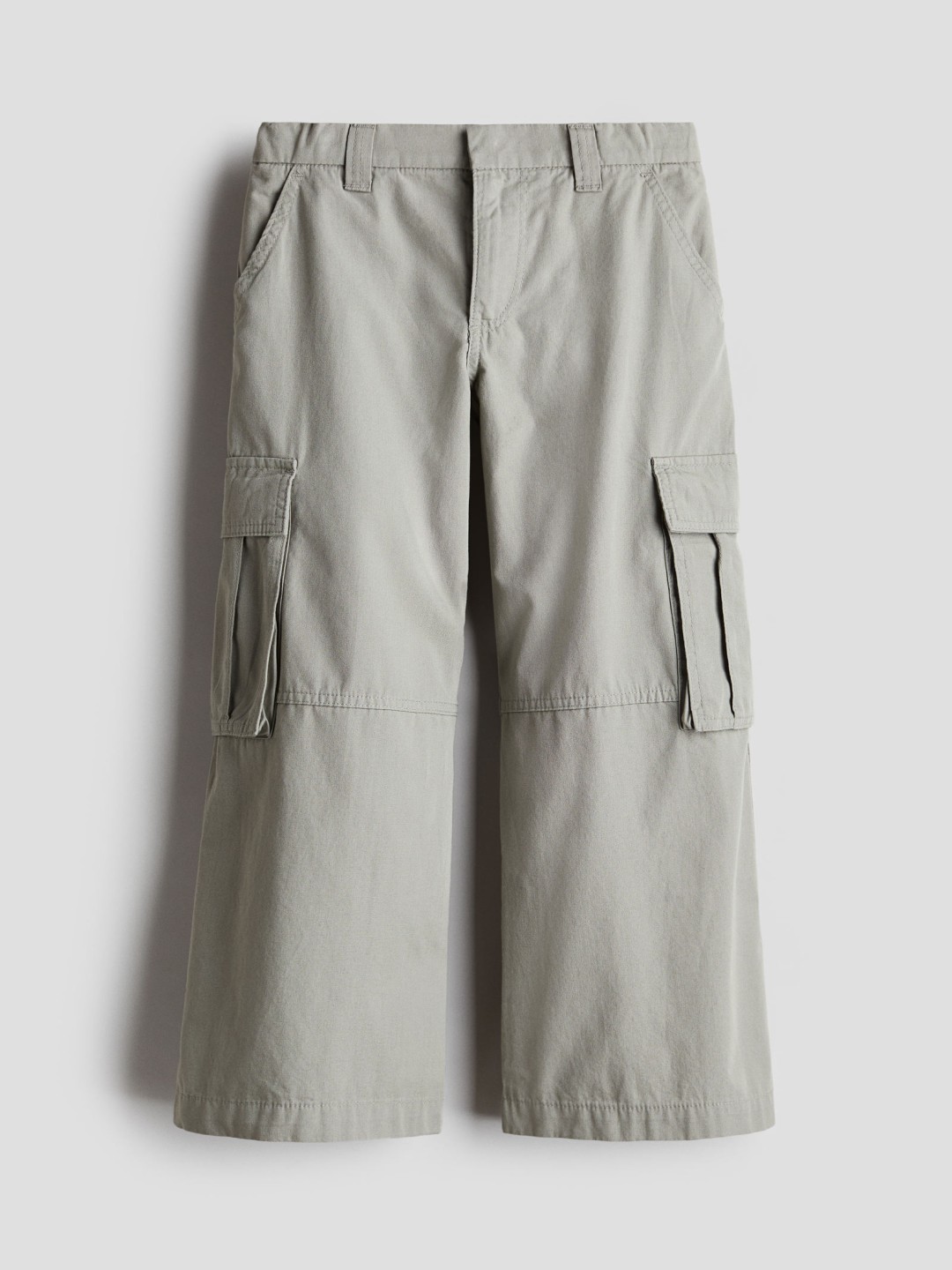 

H&M Wide Cargo Trousers, Grey