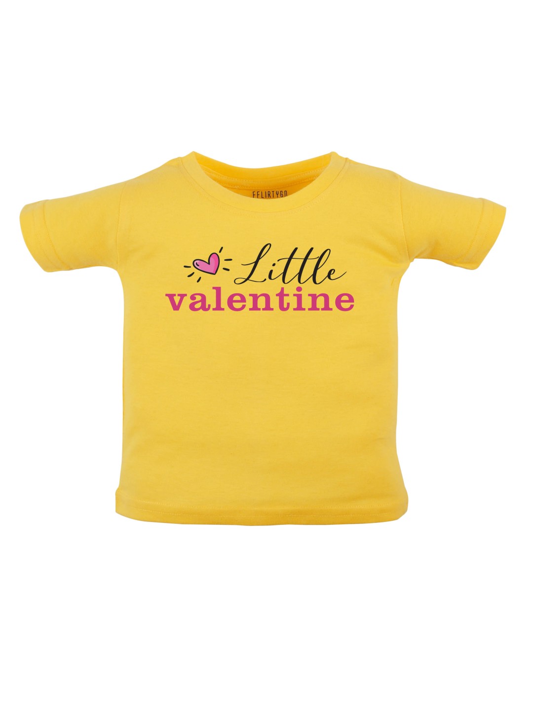 

FFLIRTYGO Unisex Kids Typography Printed Round Neck Cotton T-shirt, Yellow