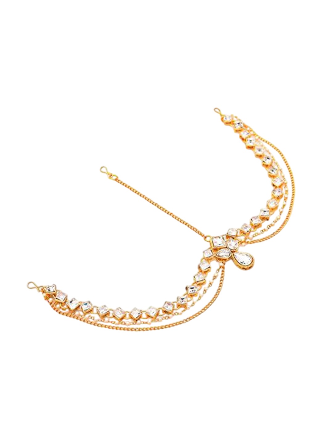 

Kezlin Gold-Plated Maang Tikka Head Jewellery