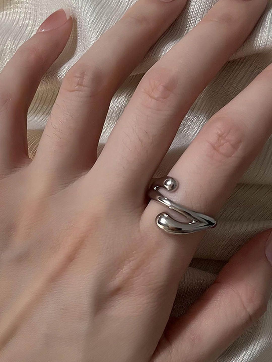 

StyleCast Elegant Silver-Plated Finger Ring